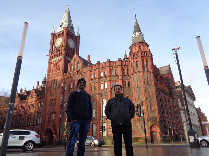 With Dhaval Patel (Ahmedabad University) during his visit to the University of Liverpool (December 2017).