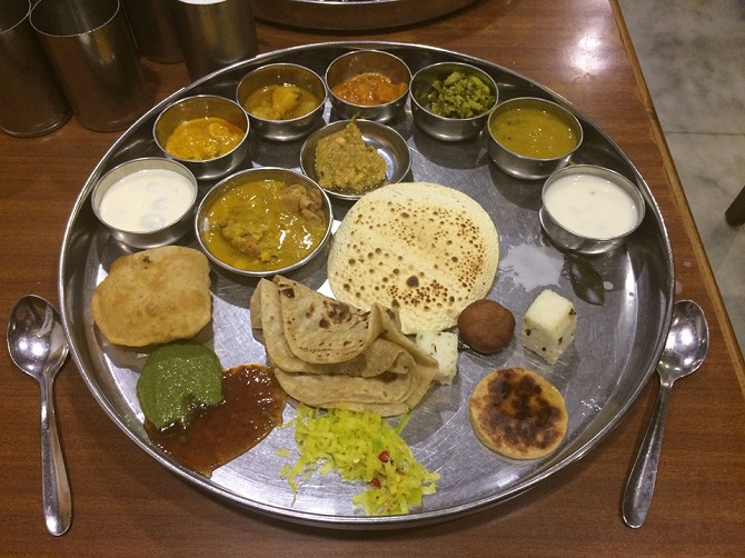 Gujarati food, Ahmedabad, India (August 2017).