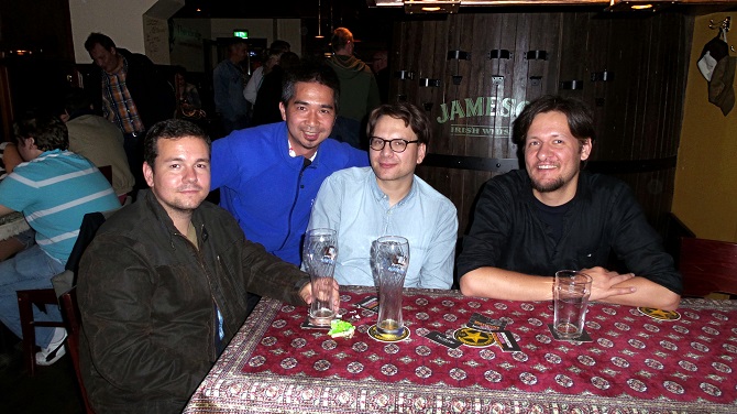 From left to right: Myself, Kenta Umebayashi, Janne Lehtomäki, Samuli Tiiro (Oulu, Finland, August 2014).