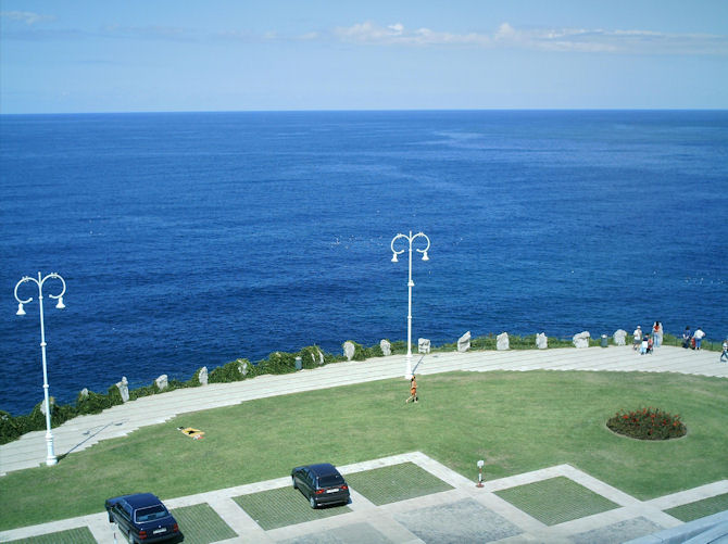 The Atlantic Ocean as seen from the Magdalena Palace, Santander, Spain (August 2006).