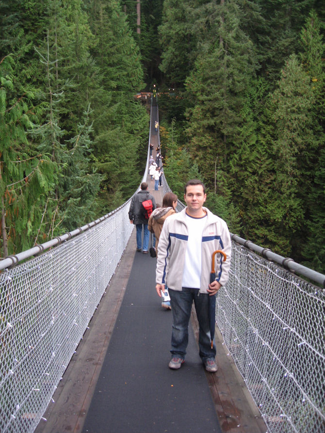 Capilano suspension bridge, Vancouver, BC, Canada (October 2008).